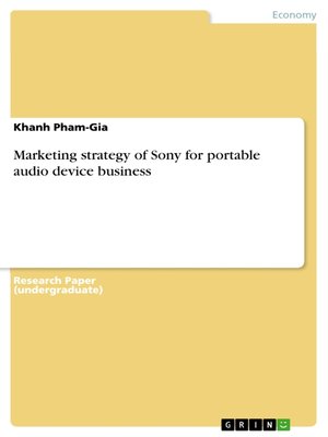 cover image of Marketing strategy of Sony for portable audio device business